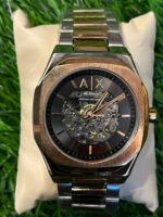 Arm🔥ni Exch🔥nge dual tone automatic chain watch for men