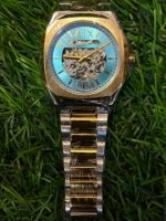 Arm🔥ni Exch🔥nge automatic dual tone chain watch for men - Image 4