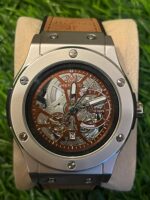 H🔥bl🔥t brown leather belt watch for men