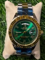 R🔥lex day date model dual tone watch for men