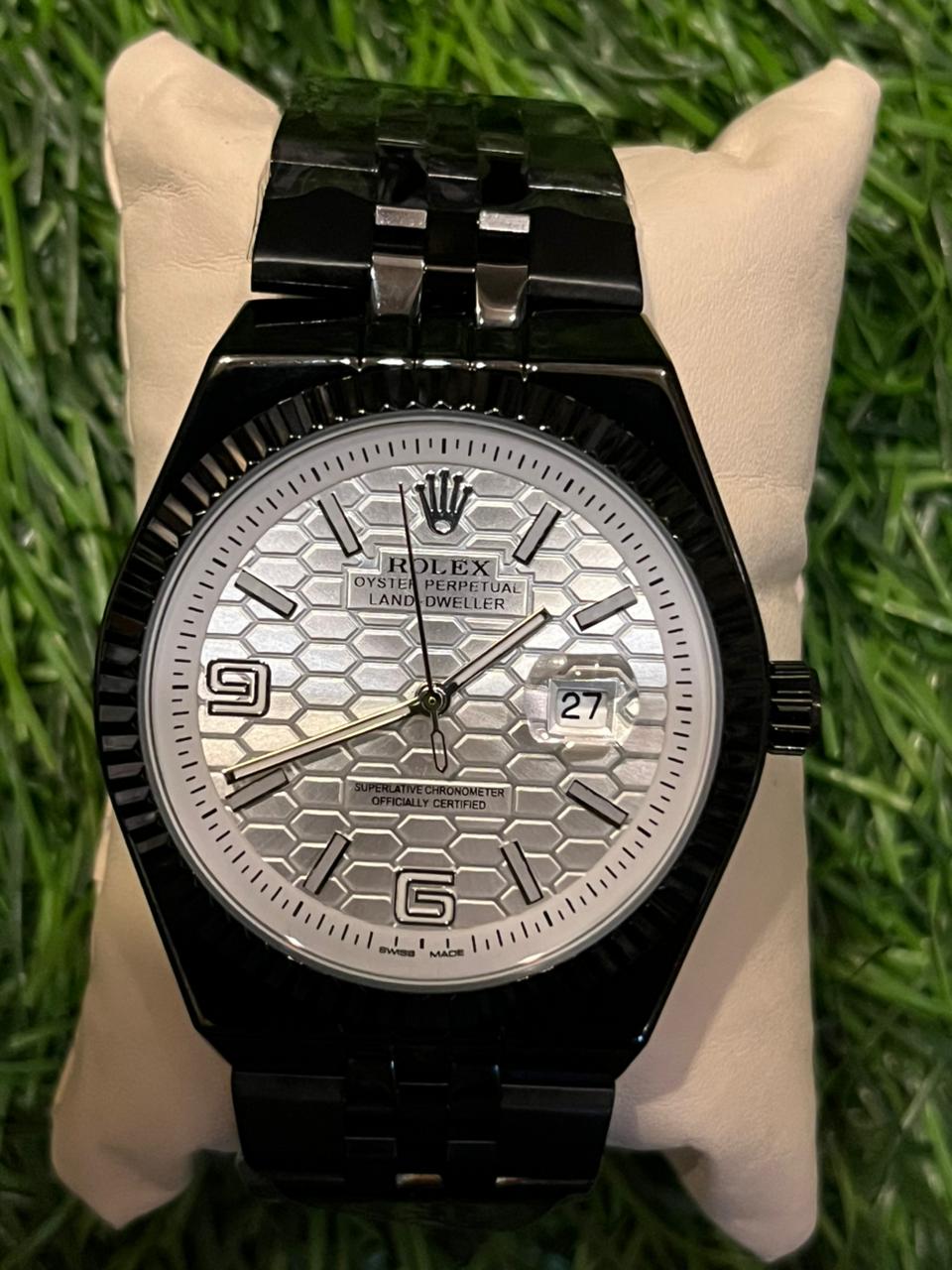 WhatsApp Image 2025-10-29 at 11.13.08 PM (3) R🔥lex date Land-Dweller black chain watch for men - Image 1