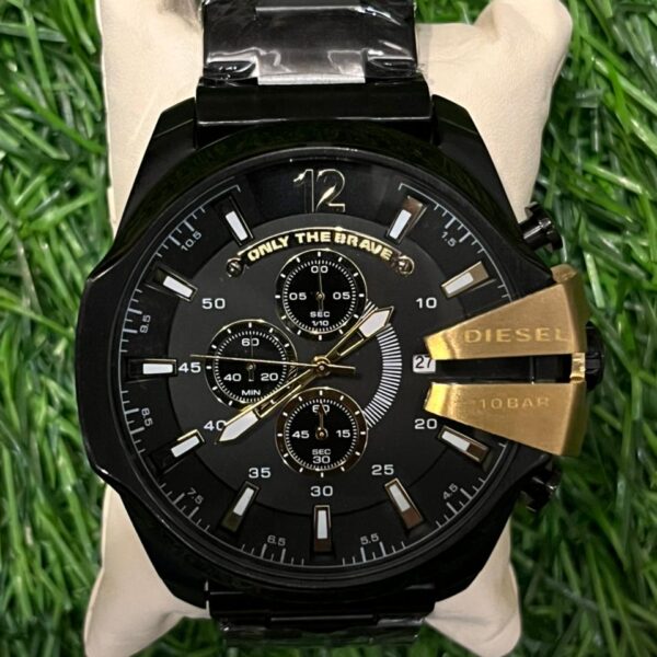 D🔥esel 10 bar black chrono watch for men
