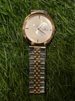 Om🔥ga slim dual tone chain watch for men - Image 5