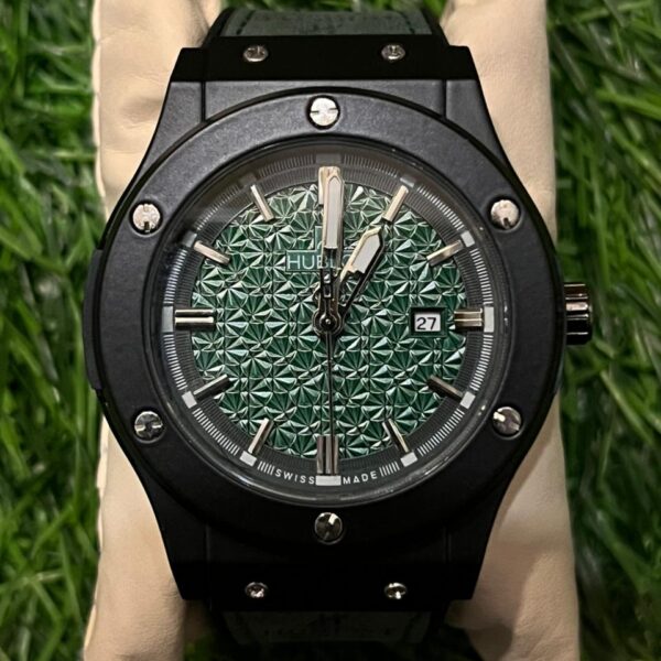 H🔥bl🔥t Green Dial Belt Watch for men