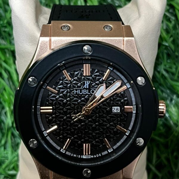 H🔥bl🔥t Big Bang Rosegold belt watch for men