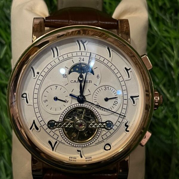 C🔥rtier Automatic Leather belt Watch for men