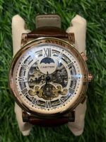 C🔥rtier Automatic moonphase Leather belt Watch for men