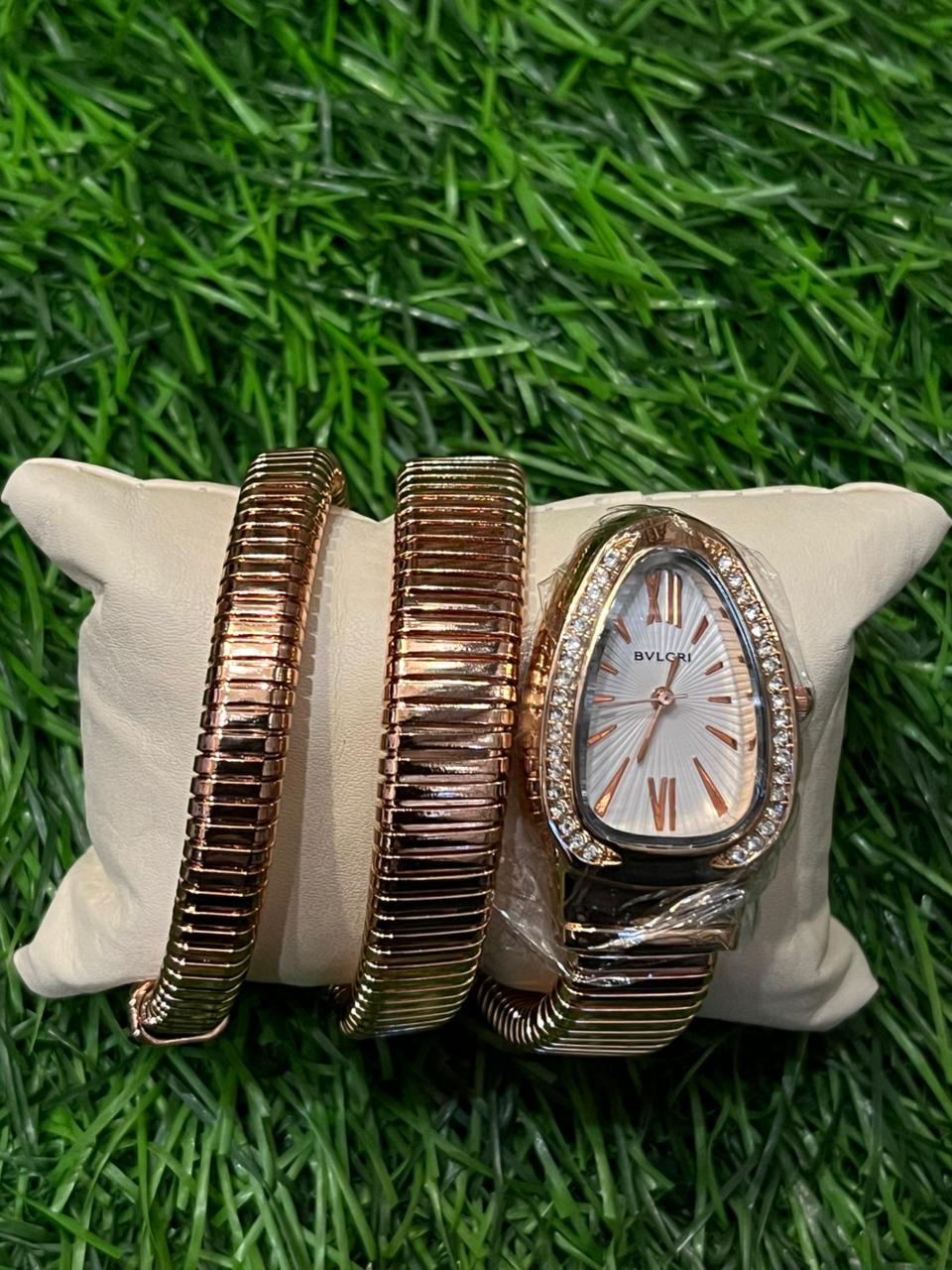 WhatsApp Image 2025-10-29 at 11.14.35 PM B🔥lg🔥ri Serpenti "snake" Full Rose Gold watch for women - Image 1