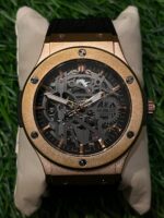 H🔥bl🔥t Automatic Rose Gold Skeleton watch for men