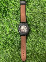 H🔥bl🔥t Automatic black brown belt watch for men - Image 2