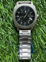 F🔥ssil silver chain black dial automatic watch for men - Image 5