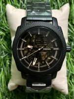 F🔥ssil black chain automatic watch for men
