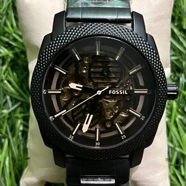 F🔥ssil black chain automatic watch for men
