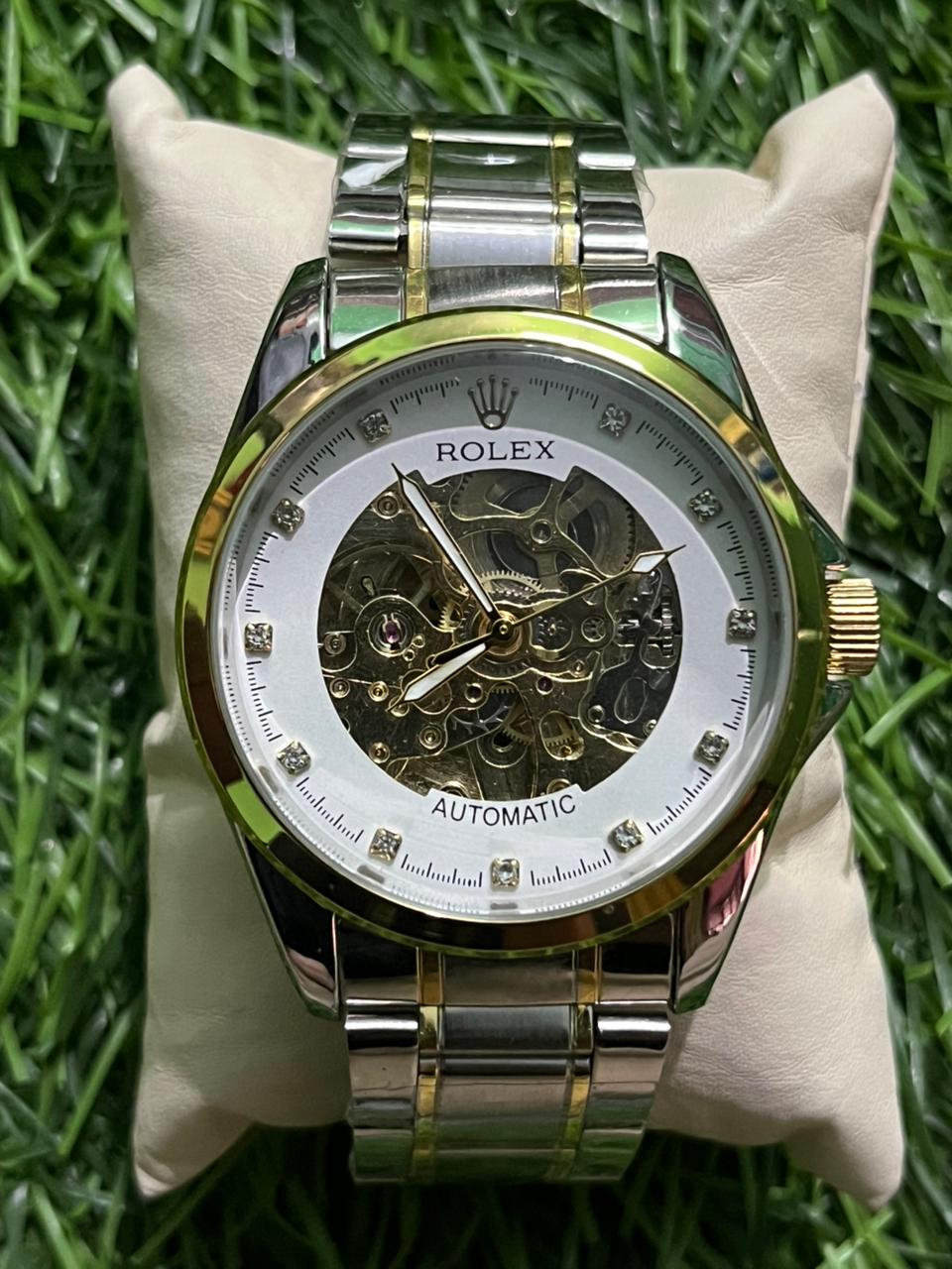 WhatsApp Image 2025-11-17 at 12.03.12 PM (2) R🔥lex automatic dual tone chain watch for men - Image 1