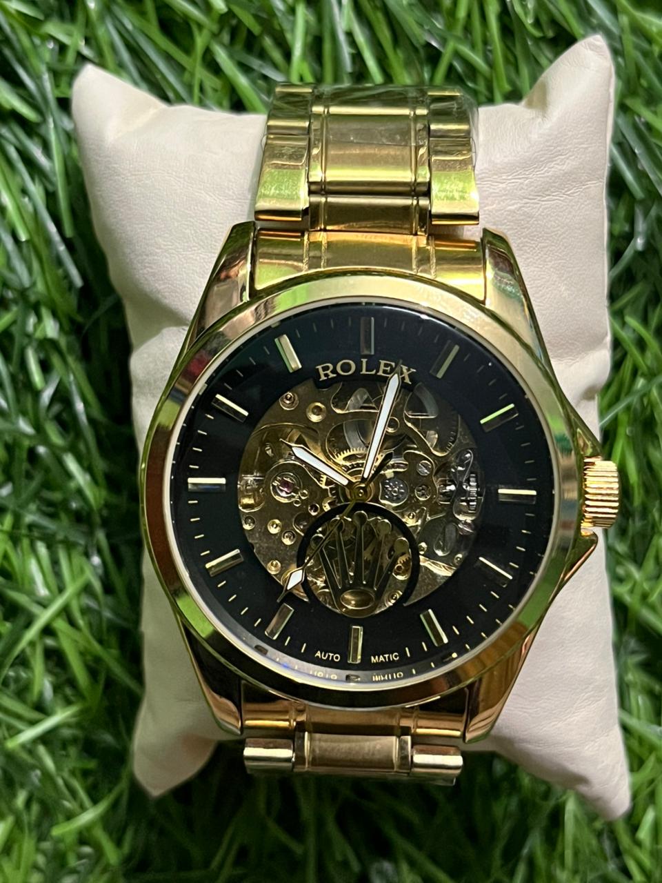 WhatsApp Image 2025-11-17 at 12.03.16 PM R🔥lex Golden Automatic Chain Watch for Men - Image 1