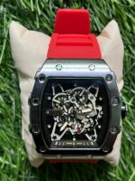 Rich🔥rd Mi🔥lie Red Belt Silicon Watch for men