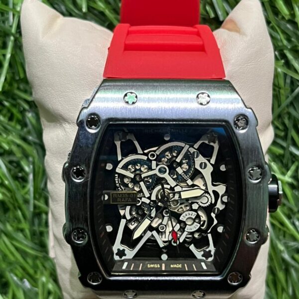 Rich🔥rd Mi🔥lie Red Belt Silicon Watch for men