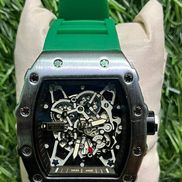 Rich🔥rd Mi🔥lie Green Belt Silicon Watch for men