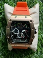 Rich🔥rd Mi🔥lie Orange Belt Silicon Watch for men