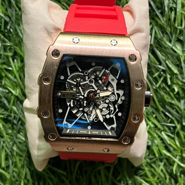 Rich🔥rd Mi🔥lie Red Belt Silicon Watch for men