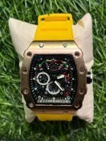 Rich🔥rd Mi🔥lie Yellow Belt Silicon Watch for men