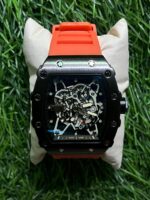Rich🔥rd Mi🔥lie Orange Belt Silicon Watch for men