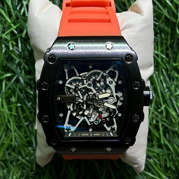 Rich🔥rd Mi🔥lie Orange Belt Silicon Watch for men
