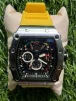 Rich🔥rd Mi🔥lie Silver Yellow Belt Silicon Watch for men