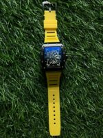 Rich🔥rd Mi🔥lie Black Yellow Belt Silicon Watch for men - Image 5
