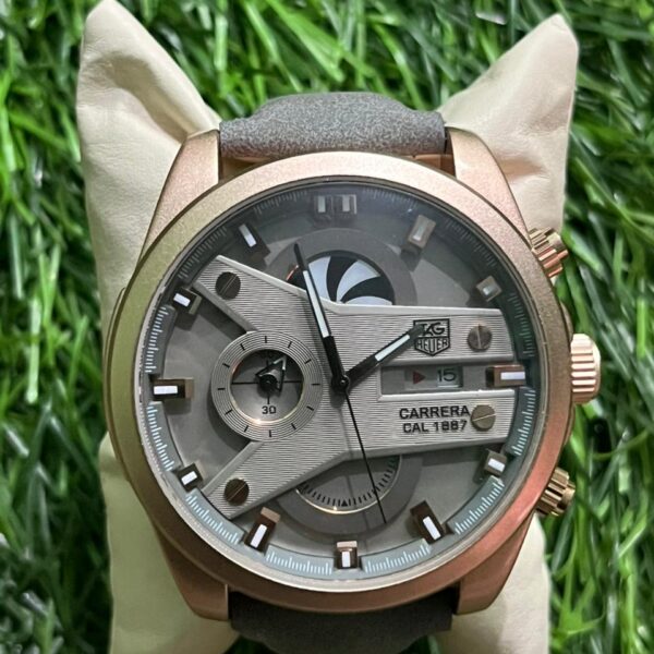 T🔥g He🔥er Carrera Calibre 1887 Grey Belt watch for men