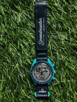Om🔥ga Sw🔥tch MoonSwatch Mission on Earth: Polar Lights Neon Green watch for men - Image 5