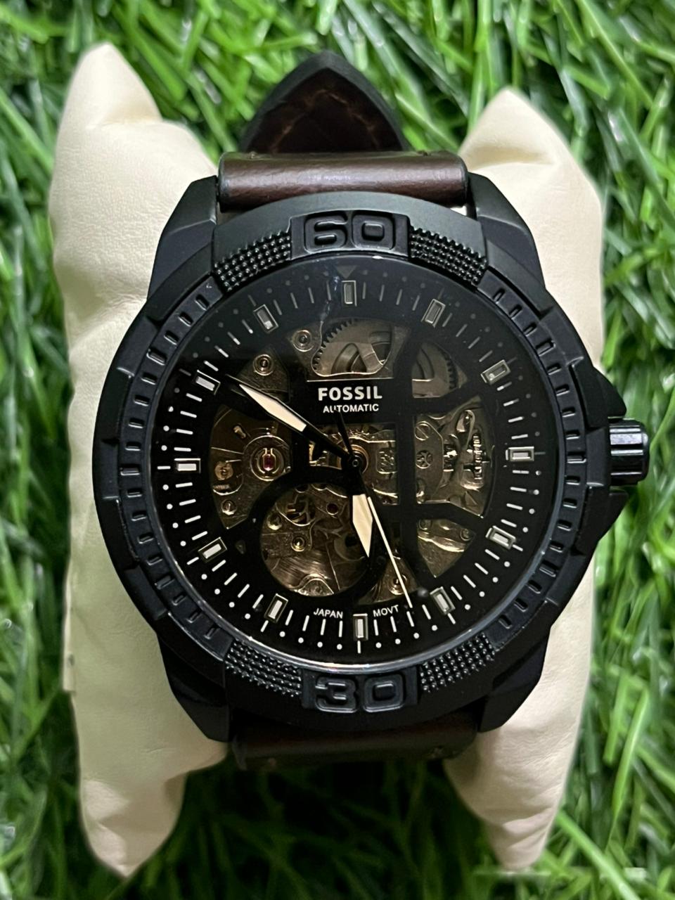 WhatsApp Image 2025-11-21 at 11.47.29 PM (1) F🔥ssil brown leather belt watch for men - Image 1