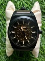 F🔥ssil brown Automatic leather belt watch for men