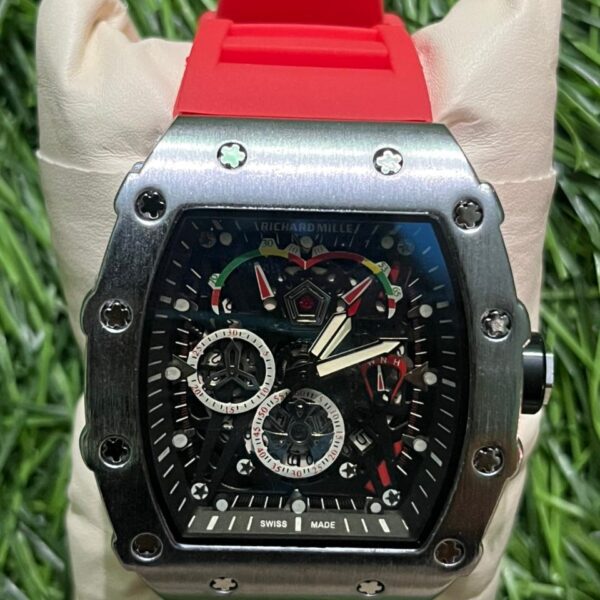 Rich🔥rd Mi🔥lie Red Belt Silicon Watch for men (RM35-01 'Rafa Edition)