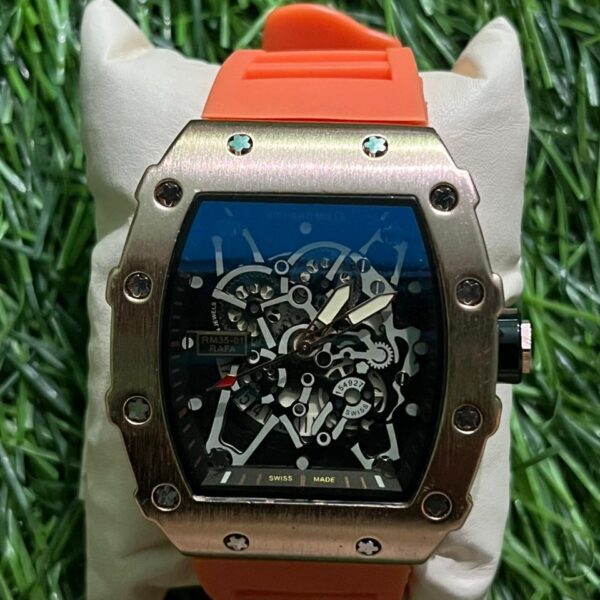 Rich🔥rd Mi🔥lie Orange Belt Silicon Watch for men (RM35-01 'Rafa Edition)