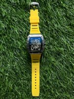 Rich🔥rd Mi🔥lie Yellow Belt Silicon (Silver Dial) Watch for men (RM35-01 'Rafa Edition) - Image 3
