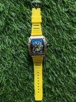 Rich🔥rd Mi🔥lie Yellow Belt Silicon (Rose Gold Dial) Watch for men (RM35-01 'Rafa Edition) - Image 3