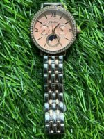 F🔥ssil Chrono Dual Tone Chain watch for women - Image 2