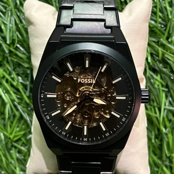 F🔥ssil Automatic Skeleton Black Chain watch for Men