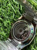 F🔥ssil Automatic skeleton dual tone chain watch for Men (Ice Blue skeleton dial) - Image 2