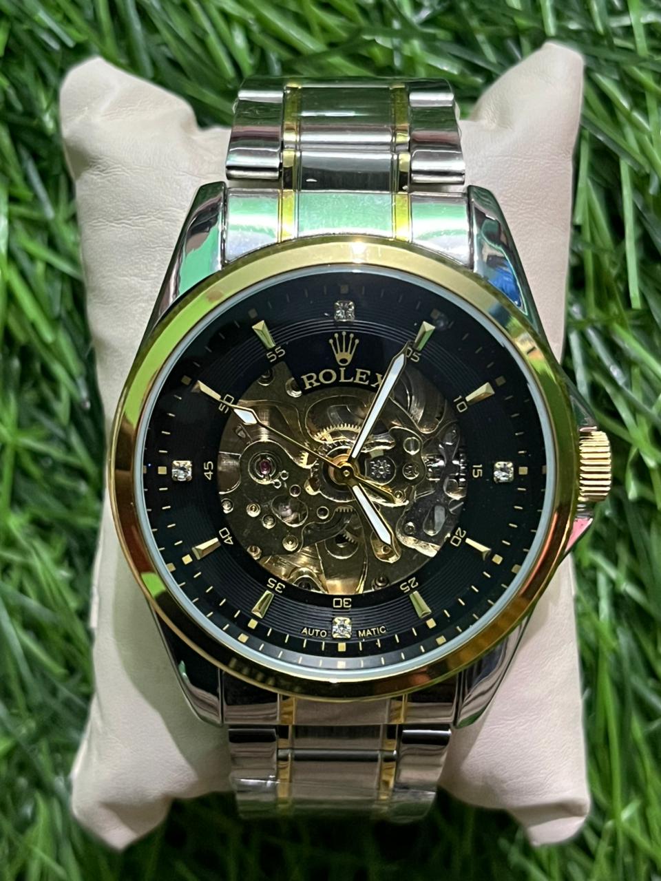 WhatsApp Image 2025-12-02 at 5.57.49 PM (1) R🔥lex Automatic Dual Tone Chain watch for Men - Image 1