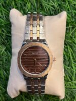 G🔥cci dual tone chain brown dial women's watch