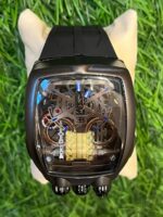J🔥cob & Co  Buggati black belt watch for men