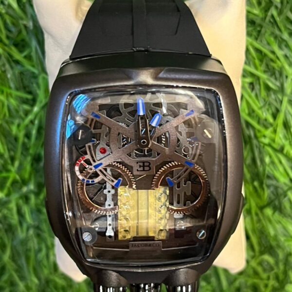 J🔥cob & Co  Buggati black belt watch for men