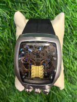 J🔥cob & Co Silver dial  Buggati black belt watch for men