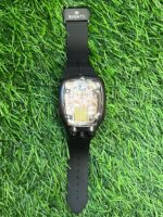 J🔥cob & Co Silver dial  Buggati black belt watch for men - Image 2