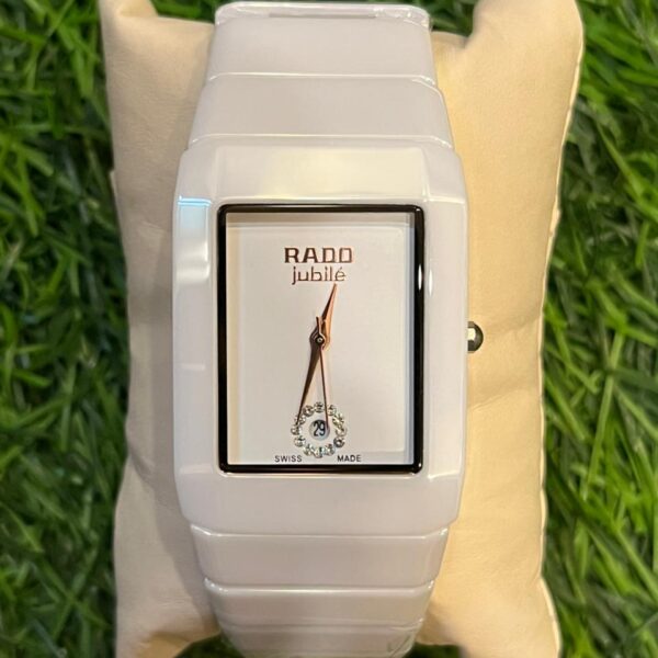 R🔥do white ceramic watch for unisex