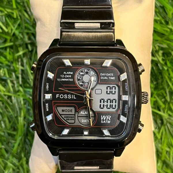 F🔥ssil Black Chain watch for Men