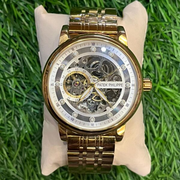 T🔥ss🔥t automatic dual tone chain watch for men