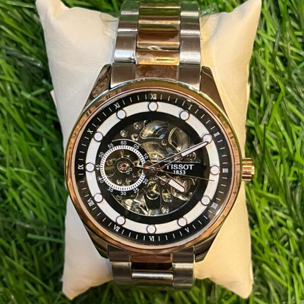 T🔥ss🔥t Automatic dual tone chain watch for men